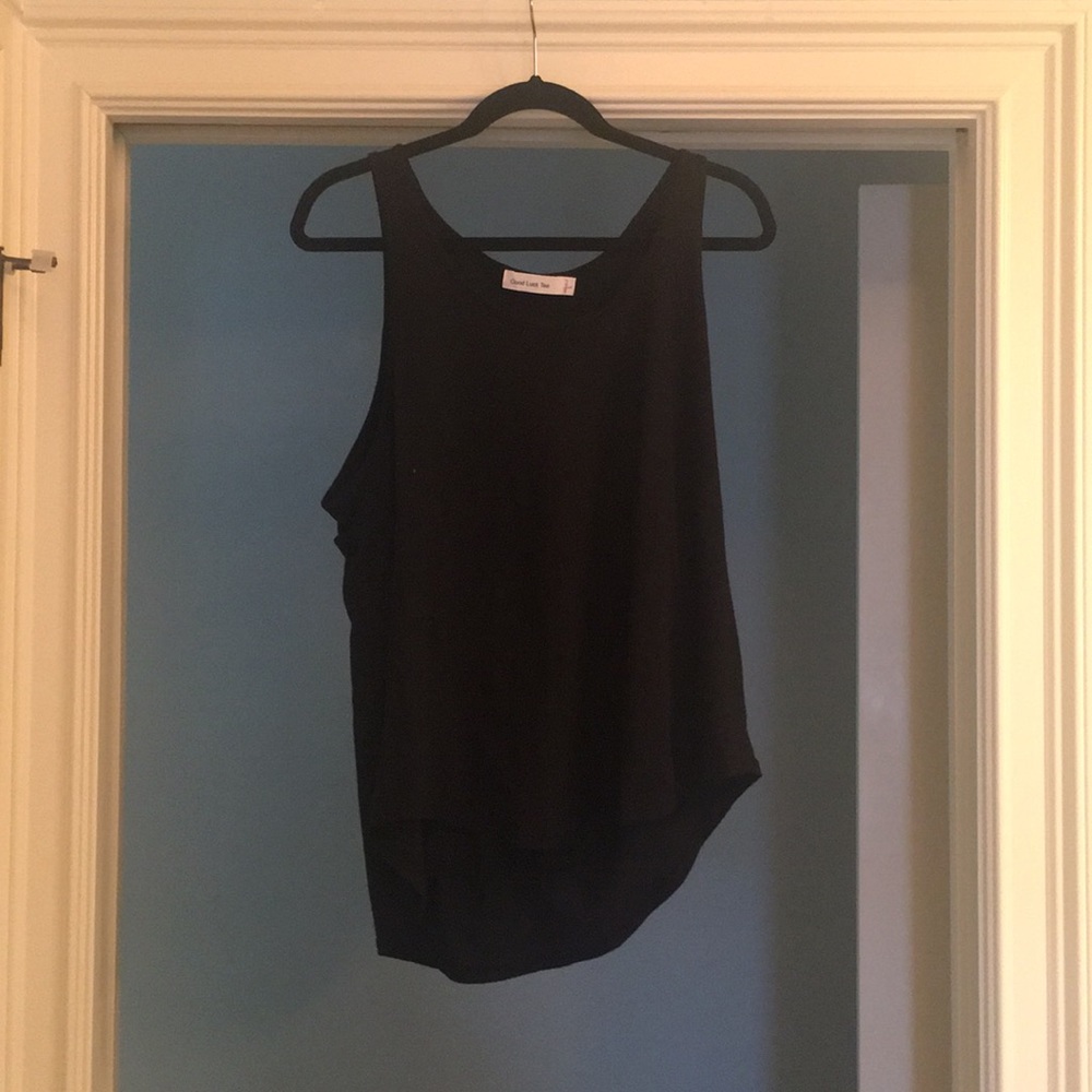 Black racer back tank from Good Luck Tee (Anthro)